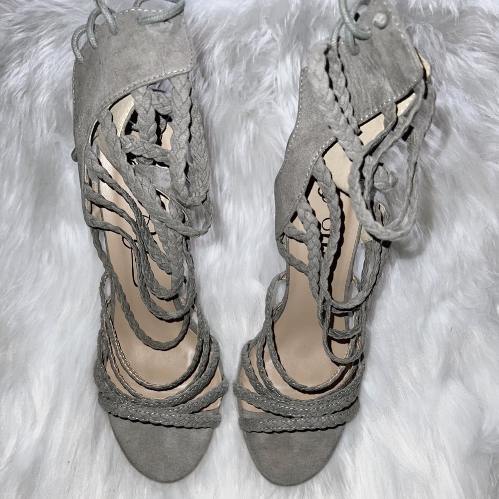 Grey Caged Stilettos x Miss Lola